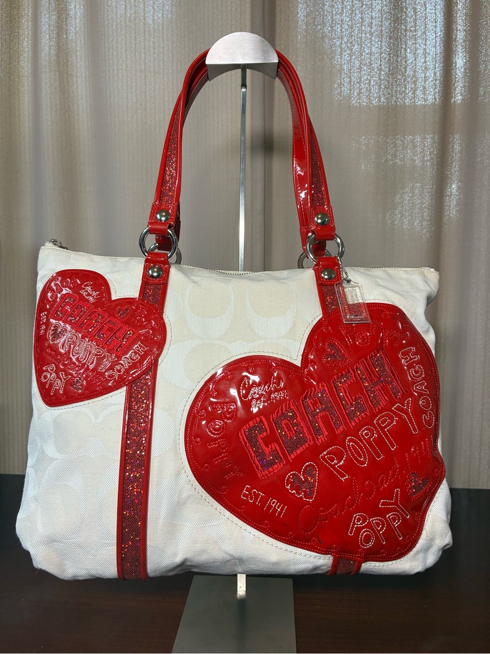 COACH Poppy Heart Tote
